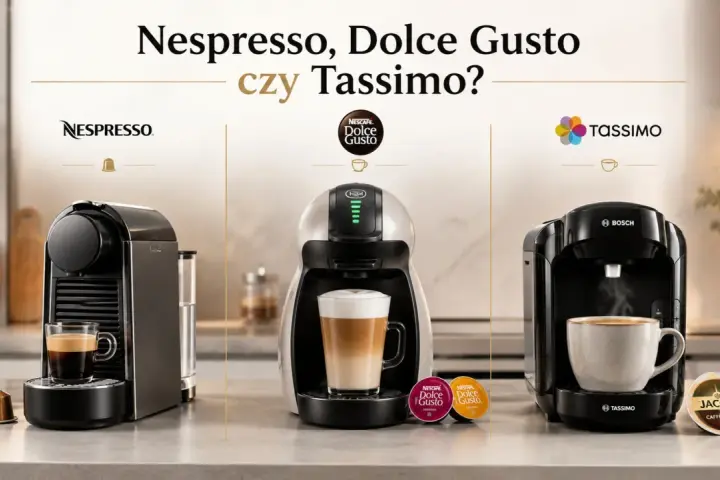 Jaki ekspres do kawy na kapsułki wybrać? Nespresso, Dolce Gusto i Tassimo prezentują swoje maszyny i kapsułki.